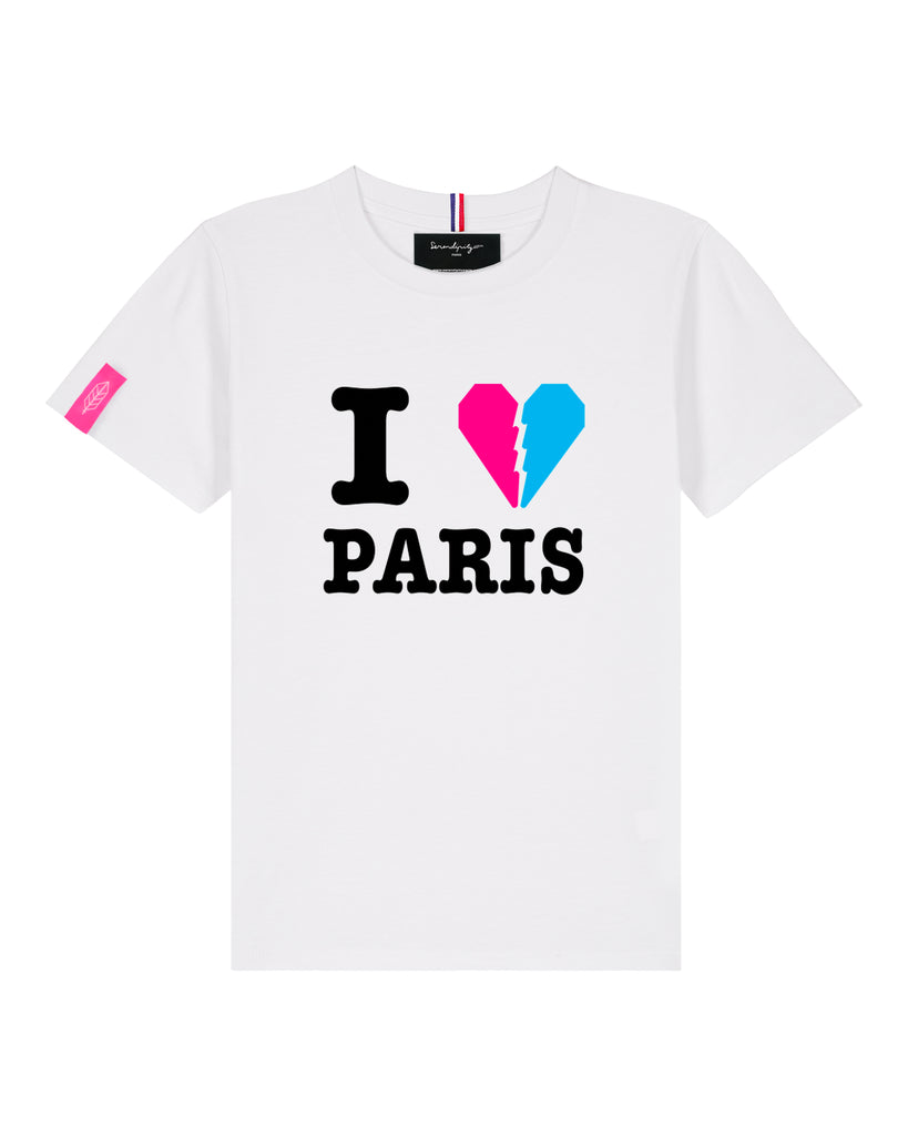<B>T-sheart Kids I Love SRDPT Paris </B> - blanc