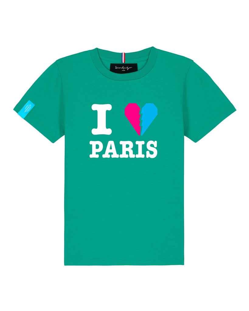<B>T-sheart Kids I Love SRDPT Paris </B> - vert