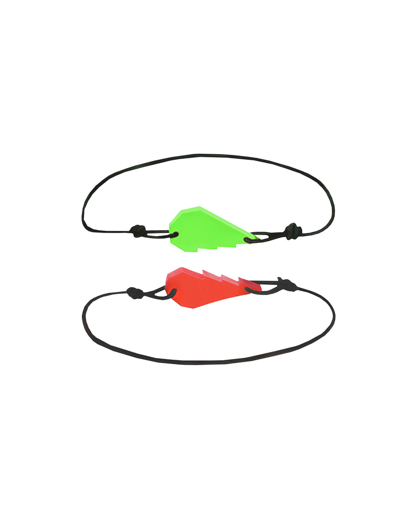 <B> DUO de Bracelets </B>- rouge et vert néon
